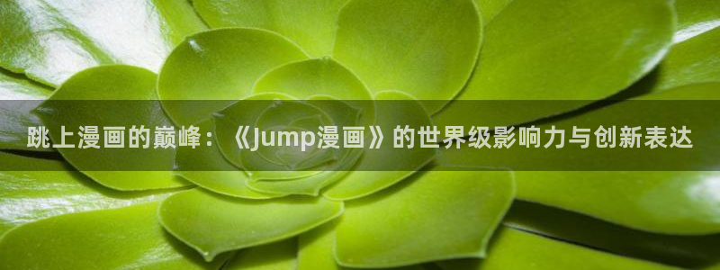 yy漫画首页登：跳上漫画的巅峰：《Jump漫画》的世界级影响力与创新表达
